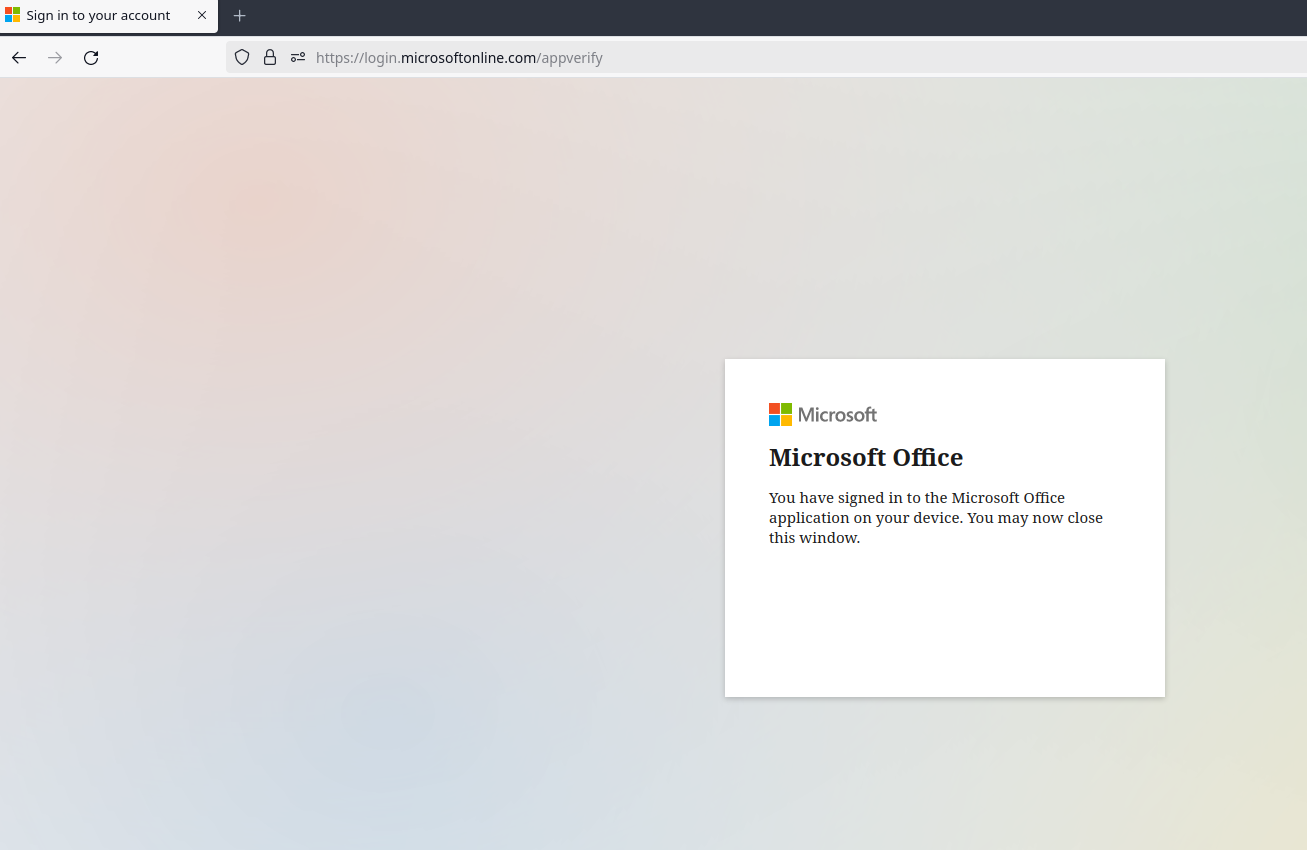...and Robert's your mother's brother. Microsoft sign in successful page